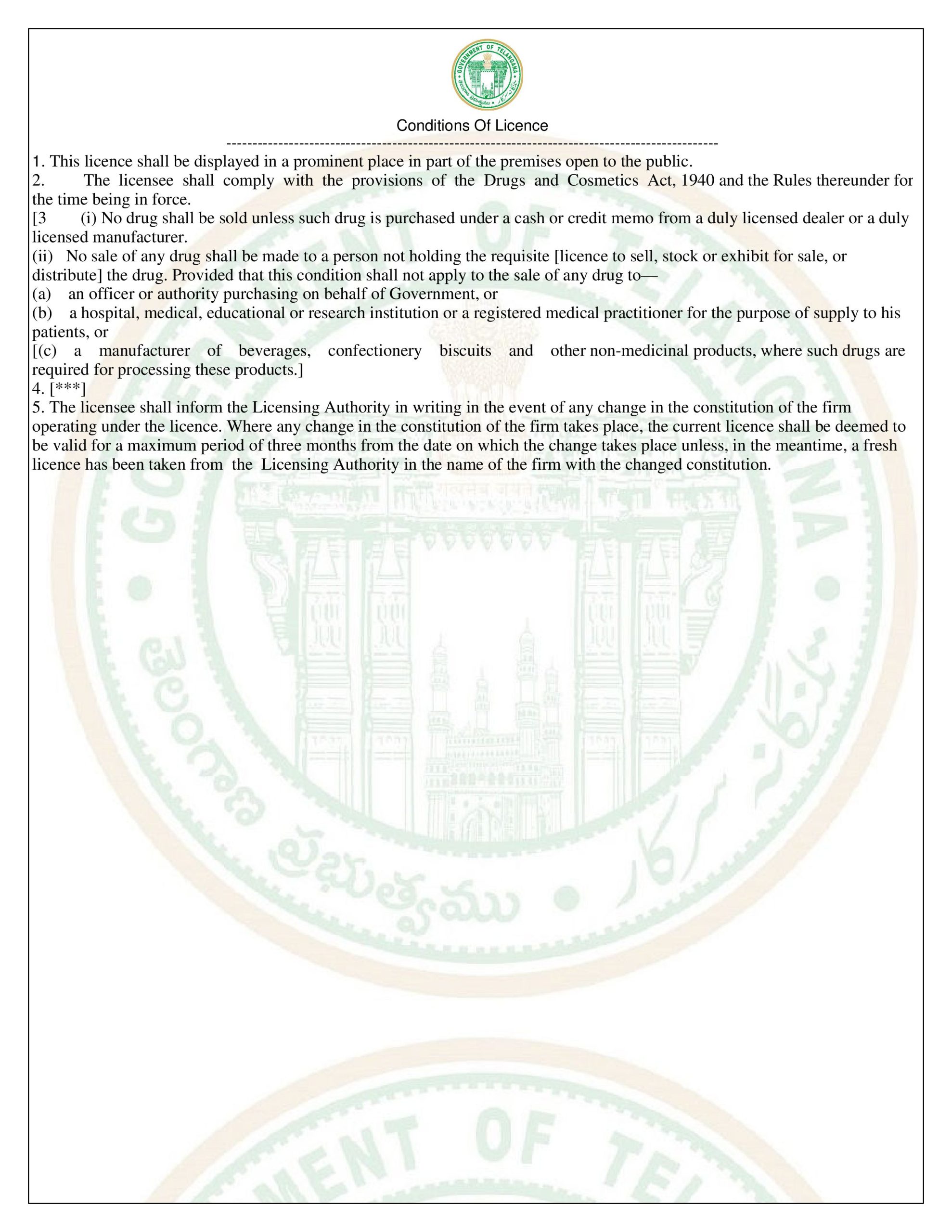 Wholesale Distribution License-Form 20B